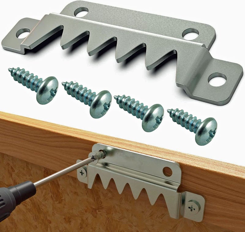 888 Corp Large Premium Quality Professional Sawtooth Hanger with Screws (2 Pack) - Image 2